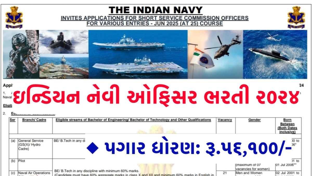 Indian Navy SSC Officer Recruitment 2024